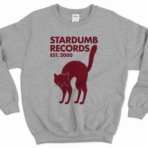 Stardumb Records - Red Cat (Sport Grey Crew Neck Sweater)