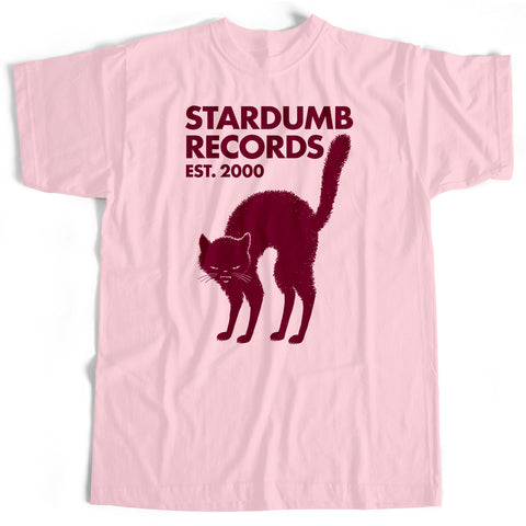 Stardumb Records - Red Cat (Light Pink T-Shirt, S & M only)